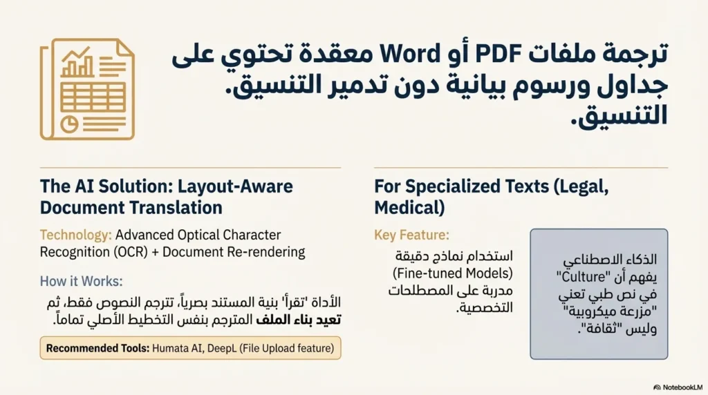 5. الترجمة التخصصية والأكاديمية: ما وراء الترجمة كلمة بكلمة